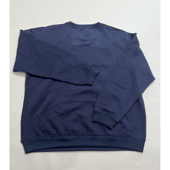 Posh Peanut Fleece Sweatshirt in Varsity Navy Blue - Picture 3 of 4